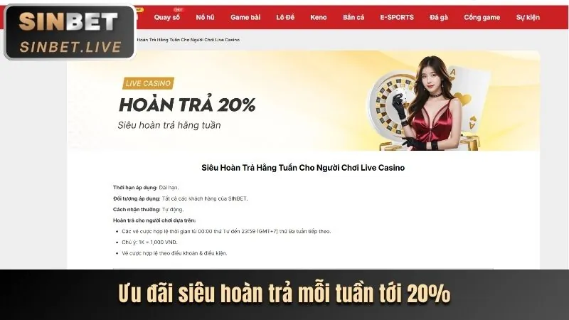 Khuyến mãi hoàn trả Tin888